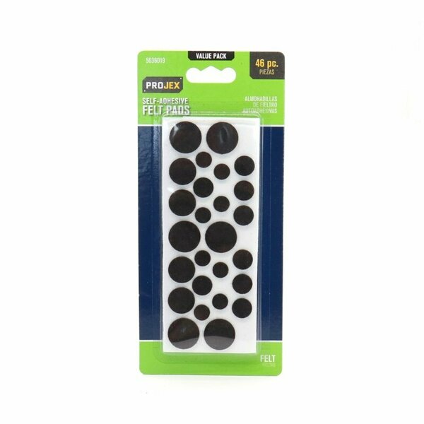 Ningbo Hyderon PAD FELT ASST SZ BRN, 46PK P0111